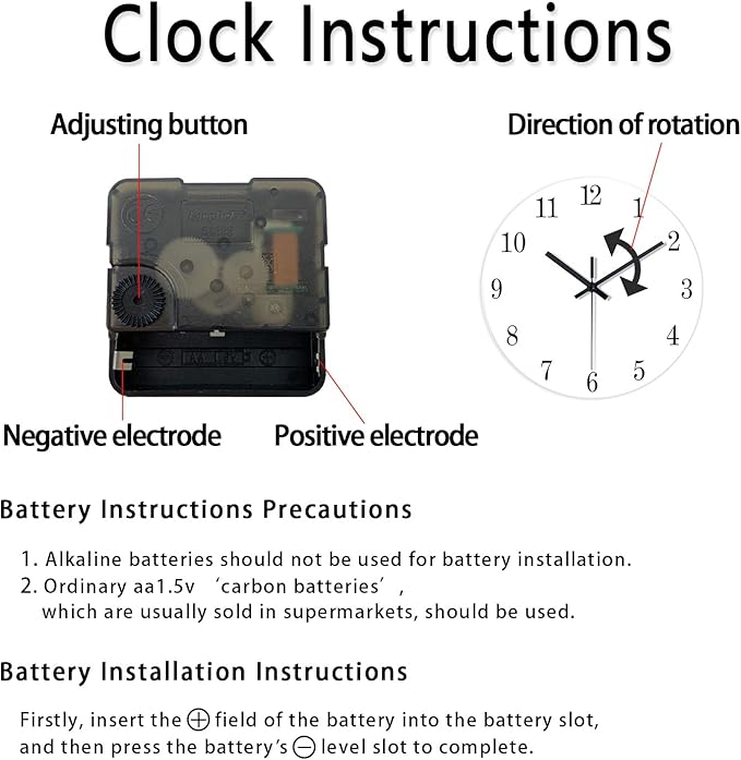 XNM 10 Inch Modern Navy Blue Clock for Office Bedroom Classic Wall Clock Battery Operated Minimalist Silent Wall Clock