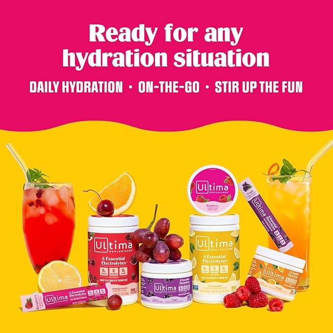 Ultima Replenisher Daily Electrolyte Powder Drink Mix ??Sugar Free ??Orange, 90 Servings ??Hydration Powder with 6 Key Electrolytes and Trace Minerals ??Keto Friendly, Vegan, Non-GMO