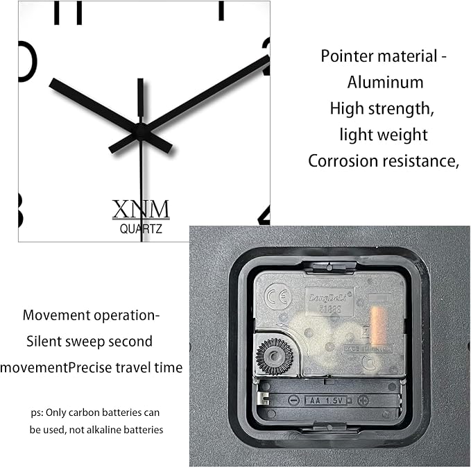 XNM 8 Inch Small White Classic Wall Clock for Living Room Bedroom Kitchen Analog Modern Clocks Battery Operated Minimalist Silent Wall Clock Non Ticking