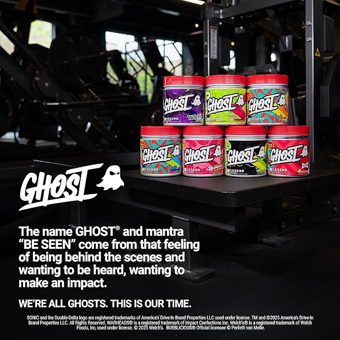 GHOST Legend Pre-Workout Powder, Warheads Sour Watermelon - 30 Servings ??Pre-Workout for Men & Women with Choline, L-Citrulline, & Beta Alanine for Energy & Focus
