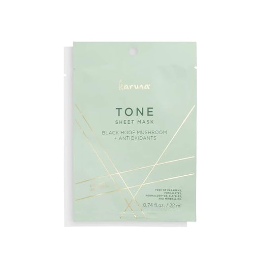 Karuna - TONE Facial Mask for Well-Toned, Moisturized & Balanced Skin, Age-Defying Facial Skin Care Products, Hydrating Face Masks with Black Hoof Mushroom & Antioxidants, 0.74 fl. oz./22 ml