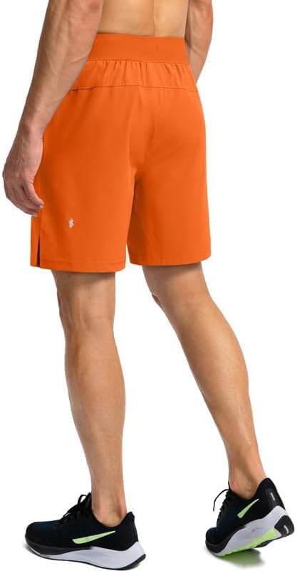 Men's Running Shorts with Zipper Pockets 9 Inch/ 7 Inch / 5 Inch Lightweight Quick Dry Gym Workout Athletic Shorts for Men(7 inch)
