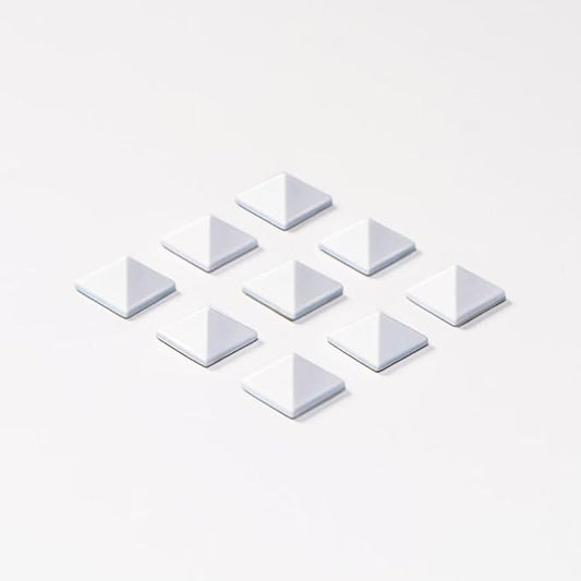 RaceWax Full Set of Nine Metal Pyramid Snowboard Studs Stomp Pad 9 White
