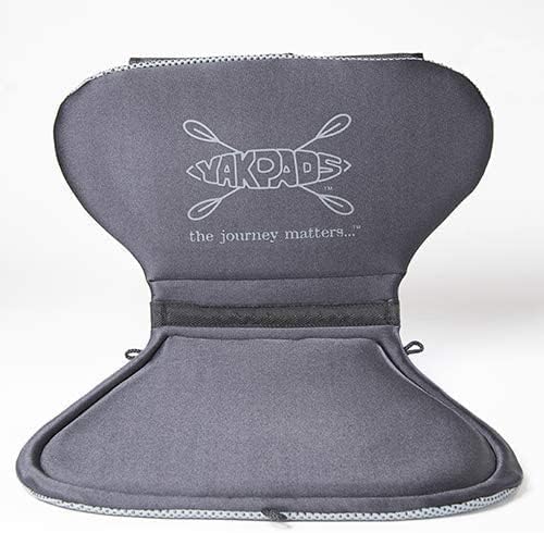 Low Back Cushioned Seat Pad, Gel Seat Pad for Kayaks, Portable Seat Cushion for Outdoor Watersports and Recreation - Cascade Creek (Low Back)
