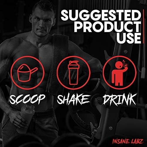 Insane Labz Psychotic Gold, High Stimulant Pre Workout Powder, Extreme Lasting Energy Focus, Pumps and Endurance with Beta Alanine, DMAE Bitartrate, NO Booster (35 Servings, Grape)