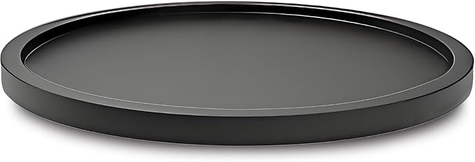 14" Black Bamboo Lazy Susan Organizer Kitchen Turntable for Cabinet Pantry Table Organization