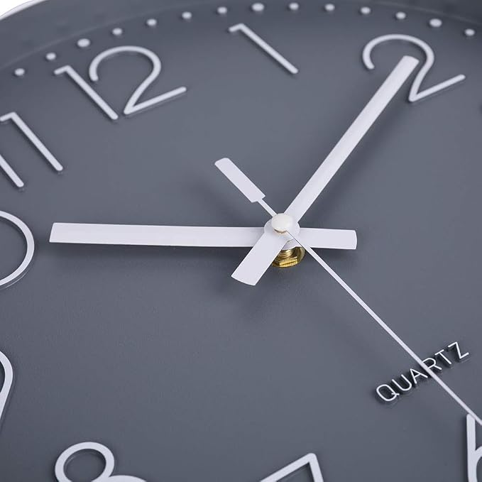 jomparis 16 Inch Gray Large Wall Clock Silent Modern Elegant Decor for Living Room Office Kitchen Dining Room