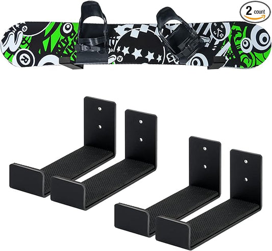 Poskad Snowboard Wall Rack,Ski Wall Mount Display, Home and Garage Snowboard Storage,Solid Aluminum Shelf Brackets.