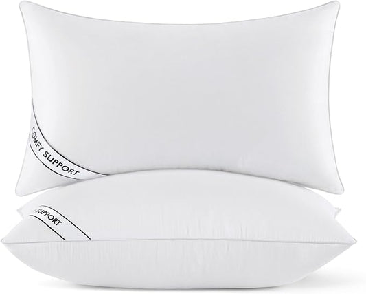 MIULEE 12x20 Inch Pillows Inserts, Pack of 2 Down Alternative Virgin Filling Comfy Support Throw Pillows for Sofa Couch Bed