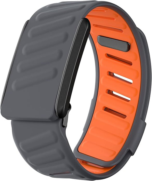 Comfort Durable Silicone Wristband Compatible with WHOOP 4.0 Band, Soft Silicone Sports Loop Strap for Men & Women, with U Shapped Connector