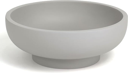 YMXYJM Large Decorative Concrete Bowl, Modern Handicraft Bowls for Home Decor, Decorative Fruit Bowl for Kitchen Counter, Stylish Key Bowl for Entry Table, Gray
