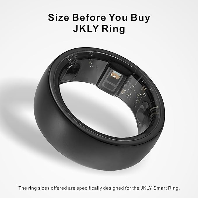 Smart Ring, Activity Trackers, Sleep Ring, Fitness Tracking, Stress Tracker, Heart Rate, Meditation, Temperature, Respiratory, No App Subscription, Women, Men, iOS, Android (Black, 10)