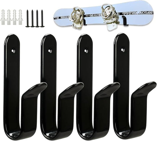Snowboard Wall Mount Clips, Horizontal Skateboard Wall Mount，Snowboard Display Stand for Room, Garage