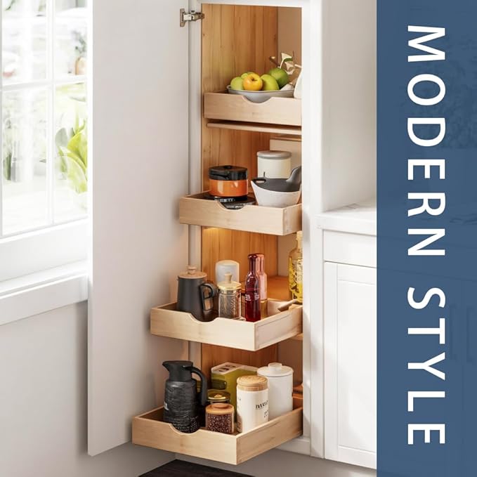 Pull Out Cabinet Drawers - 8x2 Size Options (12-29'W,18-21'D), Pre-Assembled with Soft Close Slides, Solid Beechwood, Easy Installation (16'W x 21'D)