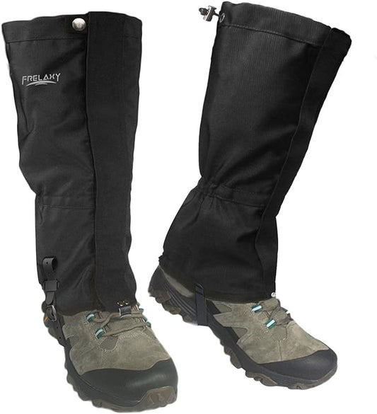 Frelaxy Leg Gaiters Ultra HIGH-Performance Hunting Gaiters, 100% Waterproof Hiking Gaiters with Upgraded Rubber Foot Strap, Adjustable Snow Boot Gaiters