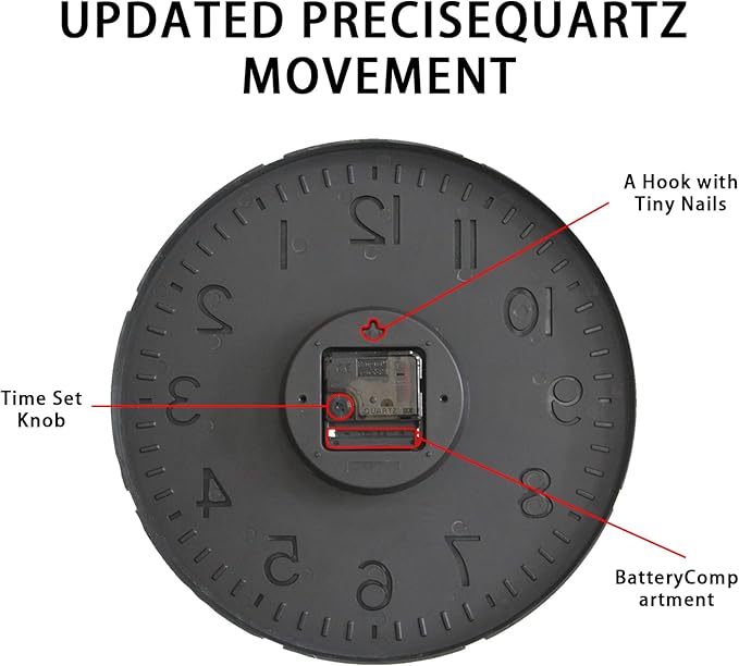 HZDHCLH Wall Clocks Battery Operated,Wall Clock Pink Gold 12 inch Wall Clock Silent Non Ticking Modern 3D Numbers for Office Kitchen Classroom Bedroom Living Room Decor