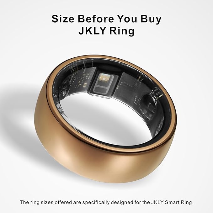 Smart Ring, Activity Trackers, Sleep Ring, Fitness Tracking, Stress Tracker, Heart Rate, Meditation, Temperature, Respiratory, No App Subscription, Women, Men, iOS, Android (Rosegold, 12)