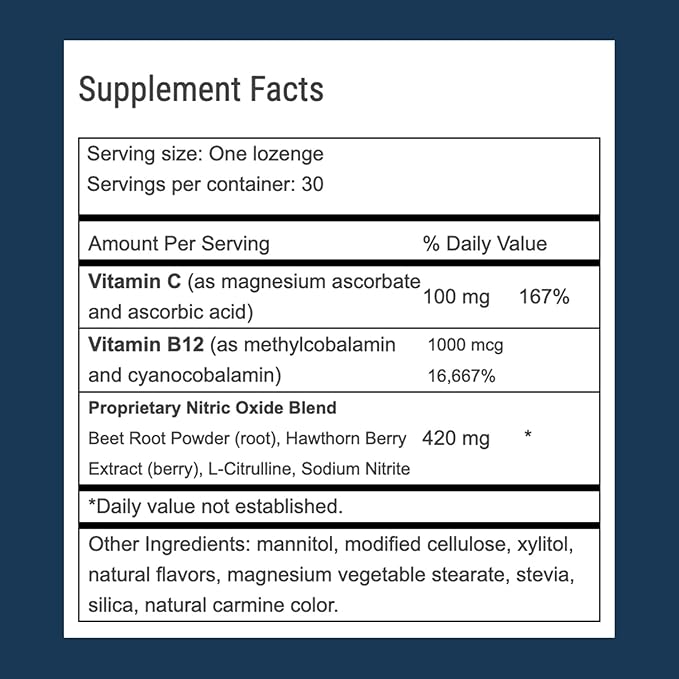 ??Circ02, Nitric Oxide Supplement for Men and Women, Supports Immune System, Beet Root, L-Citrulline Formula, Non GMO, Gluten Free, Dairy Free, Soy Free, Vegan (30 Lozenges)