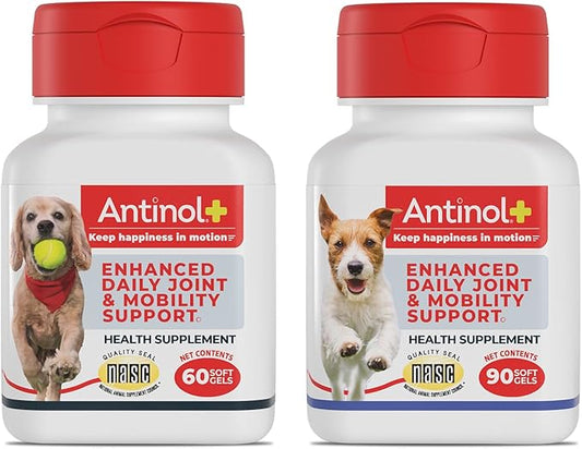 Plus, Mobility, Hip, and Joint Supplement for Dogs, Green-Lipped Mussels and Krill Oil - Dog Joint Supplement, Better and Faster Than Glucosamine and Chondroitin, 150 Soft Gels