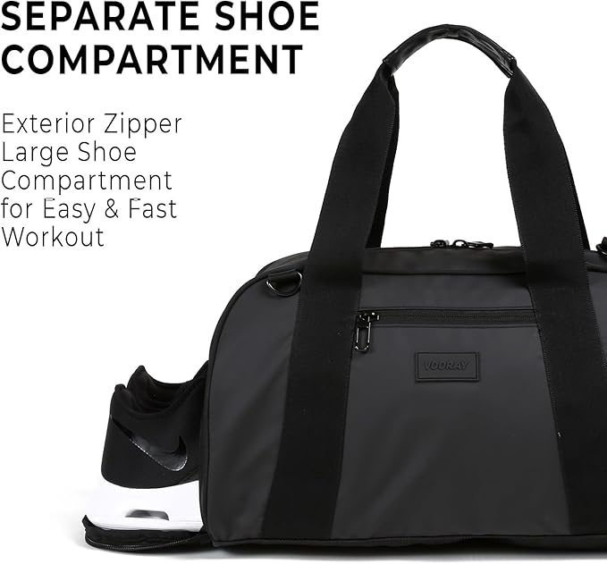 Vooray Burner Gym Duffel Bag, Gym Bag for Women and Men with Shoe Compartment, Weekender, Overnight & Travel Duffel for Sports and Workout