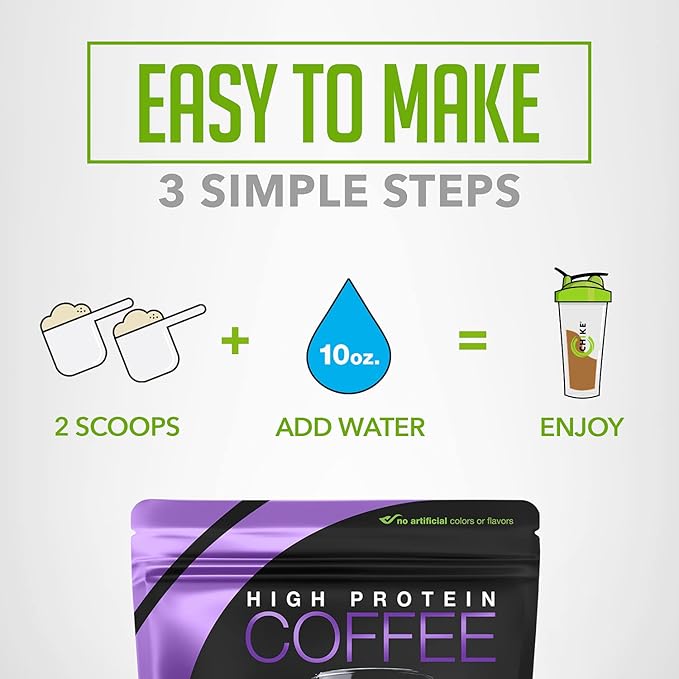 Chike Caramel High Protein Iced Coffee, 20 G Protein, 2 Shots Espresso, 1 G Sugar, Keto Friendly and Gluten Free, 14 Servings (14.3 Ounce)