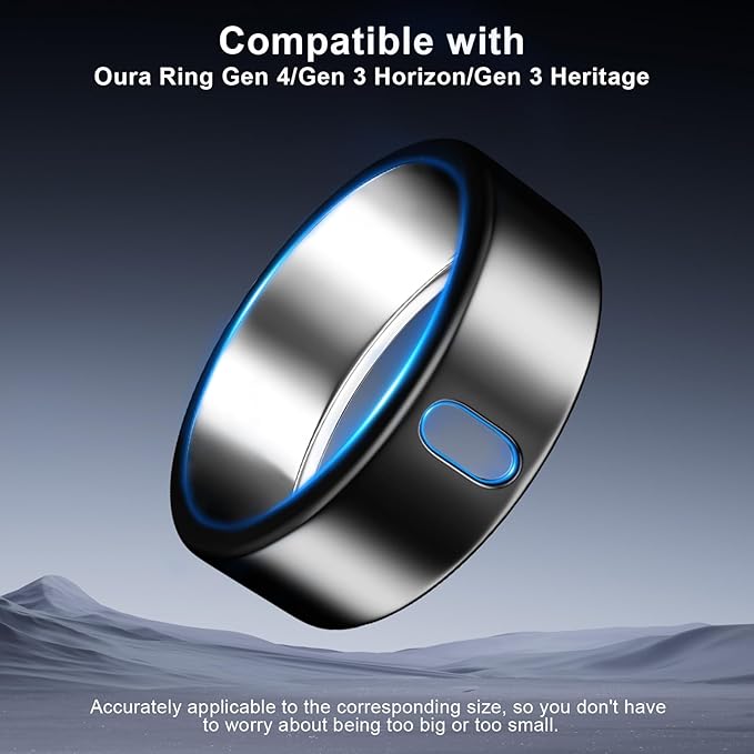 5 Pack Cover Compatible with Oura Ring Gen 4/Oura Ring Gen 3 Horizon/Heritage, Surport Charging with Cover on, Anti-Scratch TPU Protector for Oura Rings Accessories Women Men (Size 7)