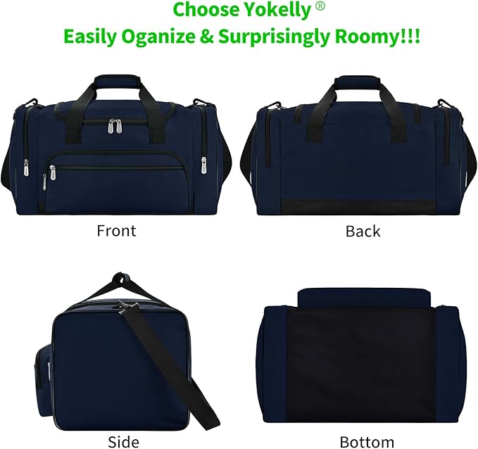Sports Duffel Bag 22 Inch Travel Gym Duffle - Blue