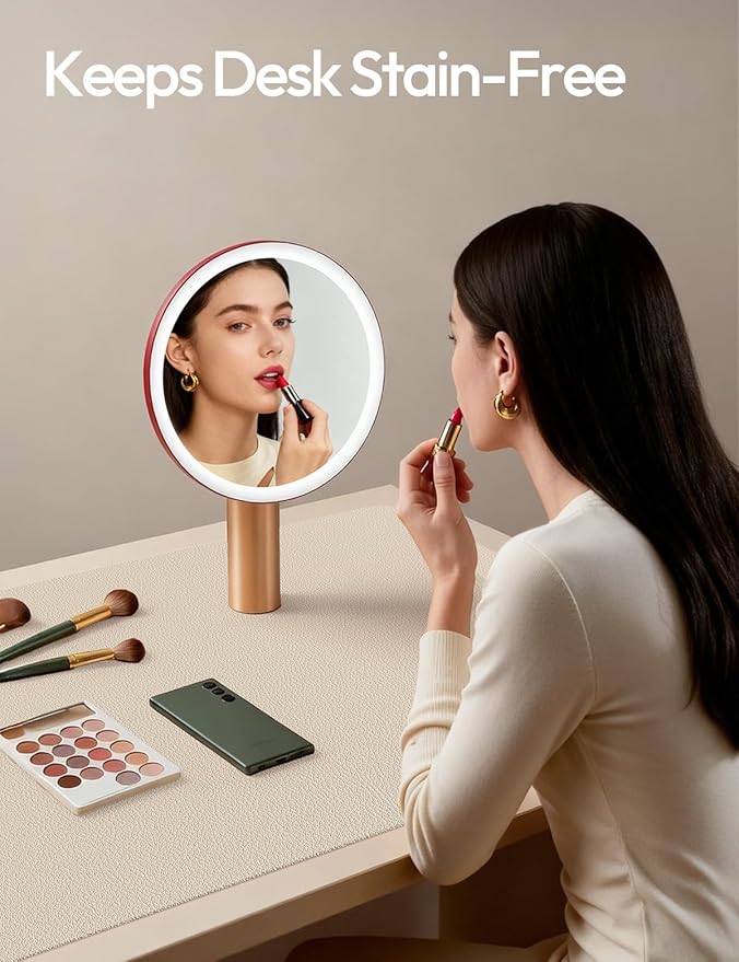 YSAGi Leather Desk Protector, Office Mat, Large Mouse Mat, Non-Slip PU Leather Blotter, Laptop Desk Mat, Waterproof Writing Pad for Office and Home(Eeggshell, 63" x 17.2")