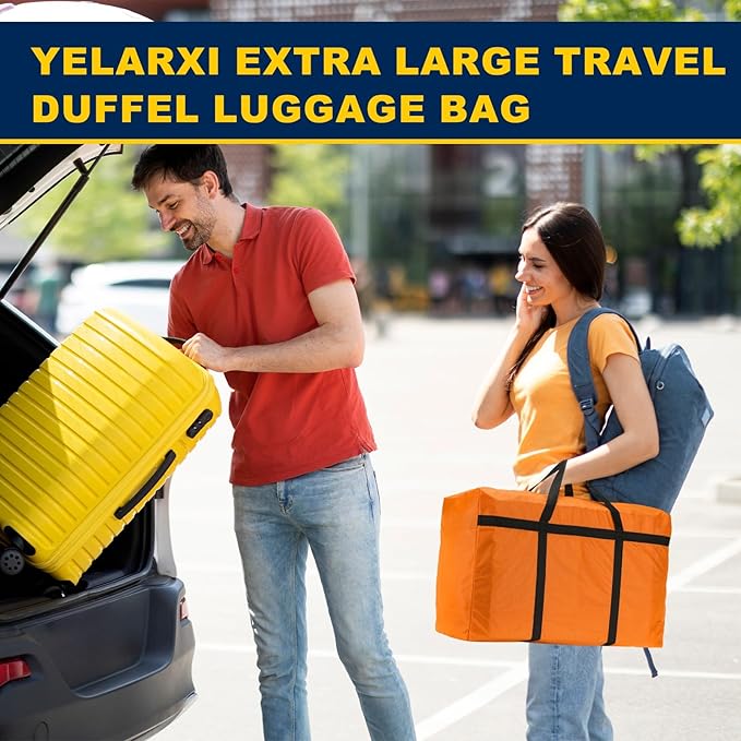Extra Large Duffle Bag, 35 x 19 x 11 in Travel Big Duffle Bag with Zipper Handle Storage Foldable Waterproof Lightweight Bag for Women Men Travel Moving Camping (Dark Blue)