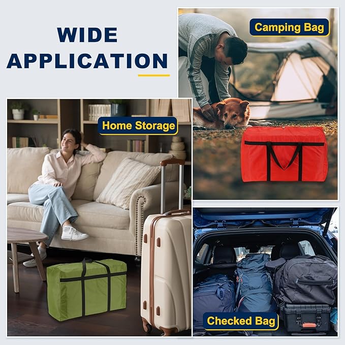 Extra Large Duffle Bag, 39 x 23 x 11 in Travel Big Duffle Bag with Zipper Handle Storage Foldable Waterproof Lightweight Bag for Women Men Travel Moving Camping (Black)