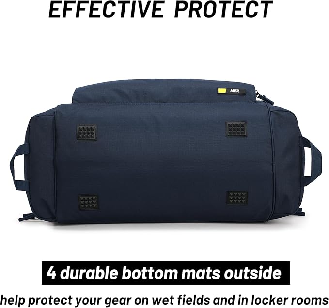 MIER Large Duffel Bag Men's Gym Bag with Shoe Compartment, 60L