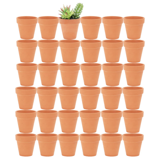 Yishang 2.5 inch Terracotta Pots with Drainage Holes,Small Mini Clay Ceramic Pottery Planter,Cactus Flower Terra Cotta Pots,Succulents Nursery Pots for Indoor/Outdoor Plants,Crafts,Wedding-36 Pack