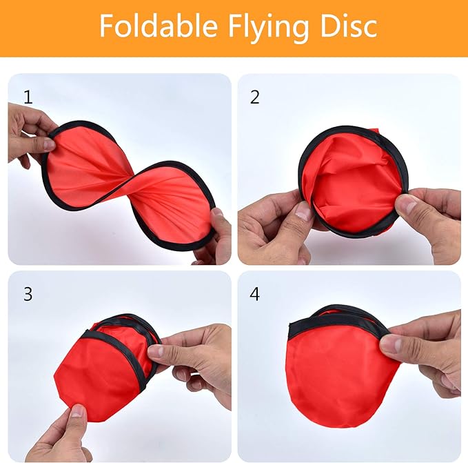 Mototo 36 Pieces Foldable Flying Disc Fans with Bag Folding Pocket Toy Set for Kids Fun Birthday Party Favors Summer Outdoor Activity Game Halloween Christmas, 6 Colors (Colorful 1)