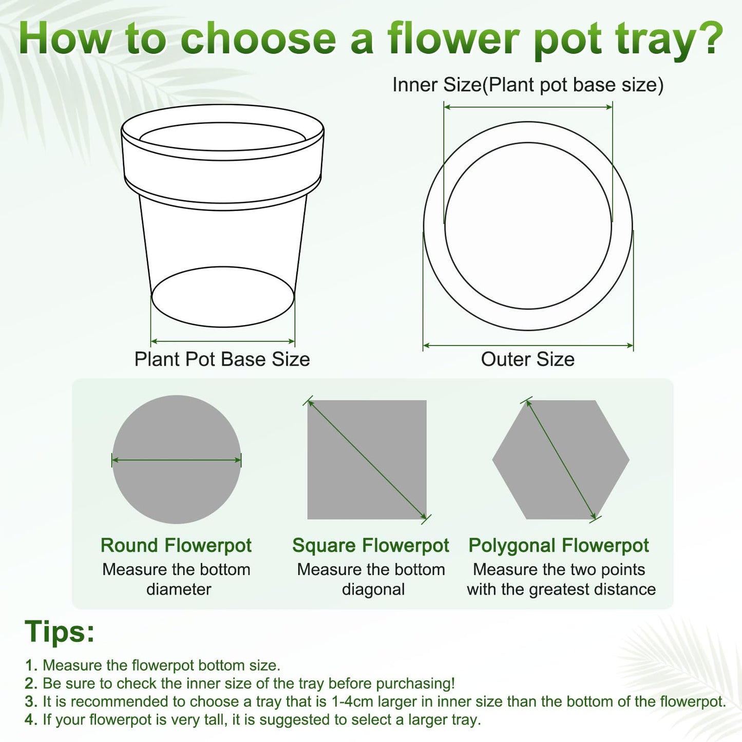 M METERXITY 2-Pack Plant Saucers, 6.3 Inch ID Anti-Rot Root Ceramic Flower Pot Plant Saucers for Indoor/Outdoor, Round Flowerpot Drip Tray [6.9 Inch OD, Black]