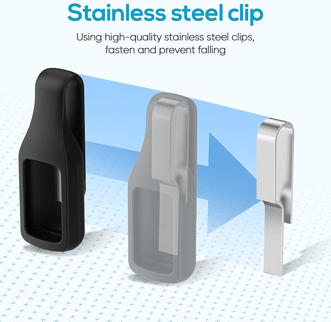 lepmok Clip Holder Accessory for Fitbit Charge 6/5 (Sangria)