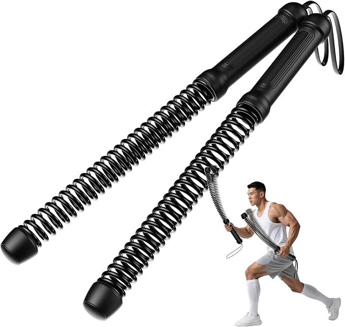 2PCS Weighted Ropeless Battle Ropes for Home Gym, Heavy Duty Arm Exerciser for Strength Training, Portable Battle Rope for Advanced Workouts and Core Muscle Building