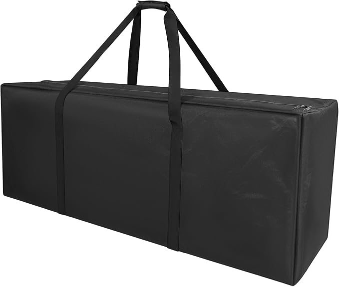 Sports Duffle Bag 47IN Extra Large Travel Duffel Luggage Bag with Upgrade 2-way Lockable Zippers, Durable & Water Resistant (47" Black)