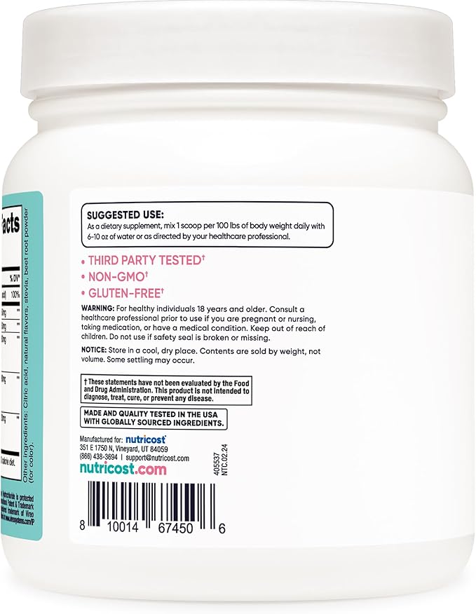 Nutricost Creatine Monohydrate Powder for Women, Micronized, Strawberry Lemonade, 100 Servings - Vegetarian, Non-GMO, Gluten Free