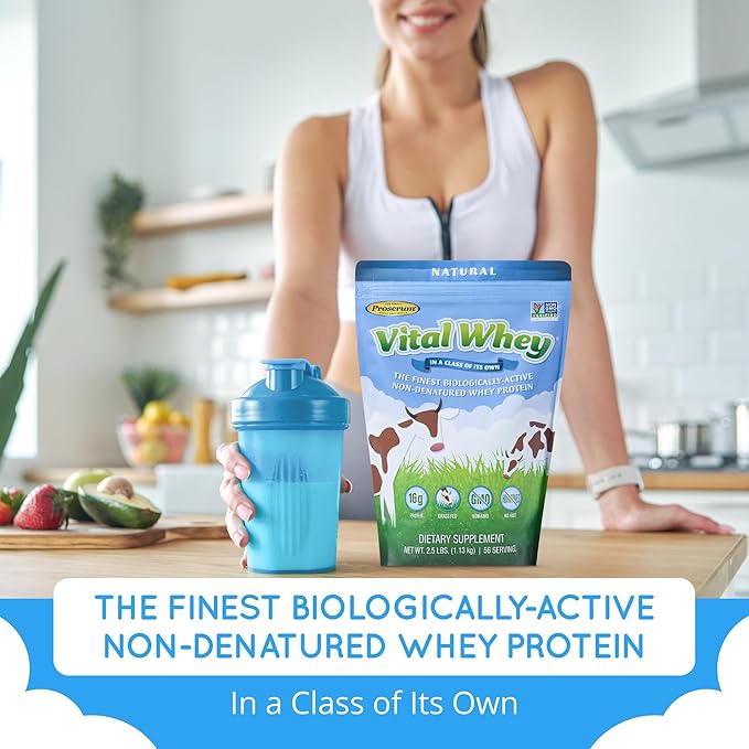 Grass-Fed Whey Protein Powder for Immune Vitality, Natural Flavor 600g (30 Servings), 15g Protein Per Serve, Vital Whey, Clean Holistic, Wellness Nutrition
