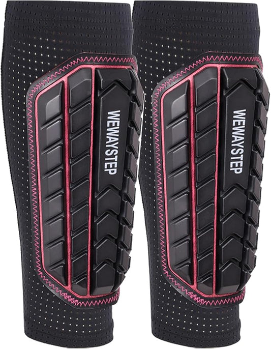 Shin Guards Soccer Kids Youth, Adult Shin Guards with Honeycomb Padding，Breathable & Anti-Slip Calf Compression Sleeves