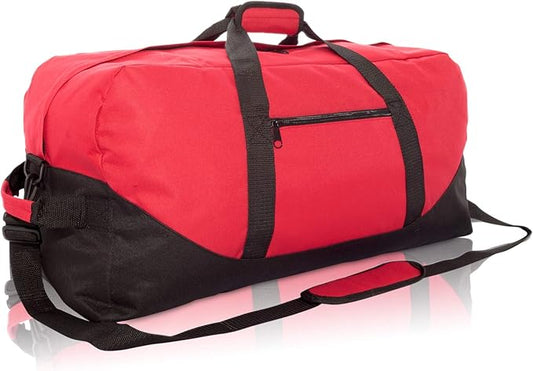 DALIX 25" Big Adventure Large Gym Sports Duffle Bag (Black Grey Navy Blue Red Camo)