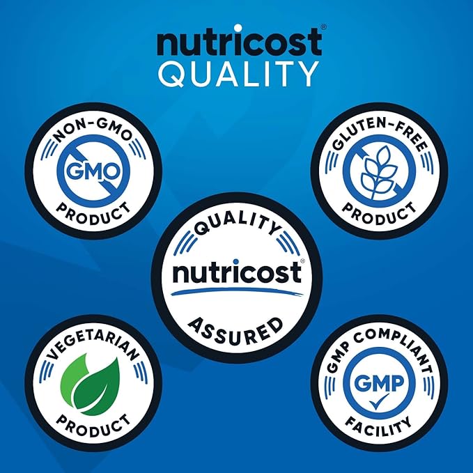 Nutricost BCAA Powder (Grape, 60 Servings) - Optimal 2:1:1 Ratio, Vegetarian Friendly, Non-GMO, Gluten Free