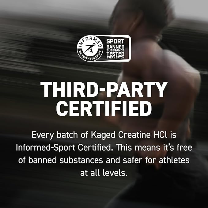 Kaged Creatine HCl Capsules | Unflavored | Muscle Building & Recovery | Patented Creatine Hydrochloride Formula | Vegan, Gluten Free, Easily Digestible | Supplements for Men & Women | 75 Servings