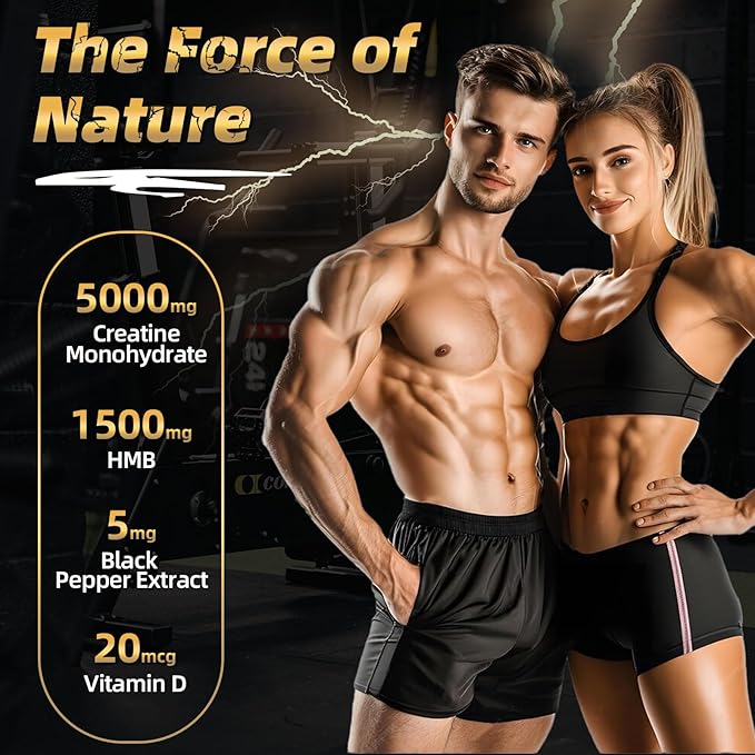 Micronized Creatine Monohydrate for Women and Men, Creatine Powder for Men-Women for Improve Performance and Strength, Support Muscle Growth and Workout Recovery, 6.5g per Servings, 75 Servings