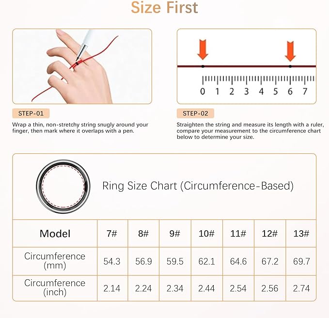Fit Ring, Smart Health Rings for Women Men with Heart Rate,Blood Oxygen,HRV,Stress Level, Sleep Monitor, Step Tracker, No Subscription Fee, IP68 Waterproof Smart Ring for iphone &Android (Silver, 13#)