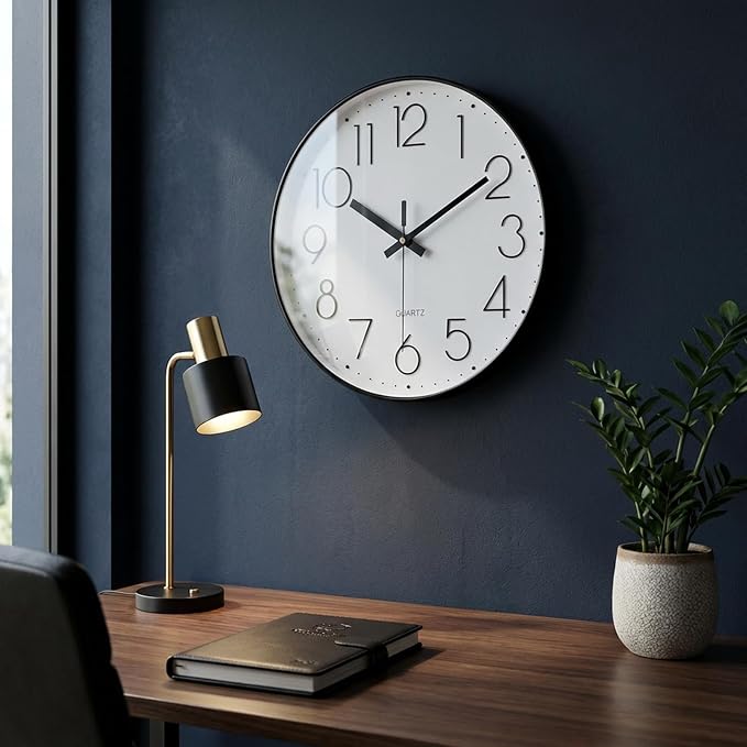 jomparis 16 Inch Large Wall Clock Modern Elegant Style for Living Room Office Kitchen Dining Room