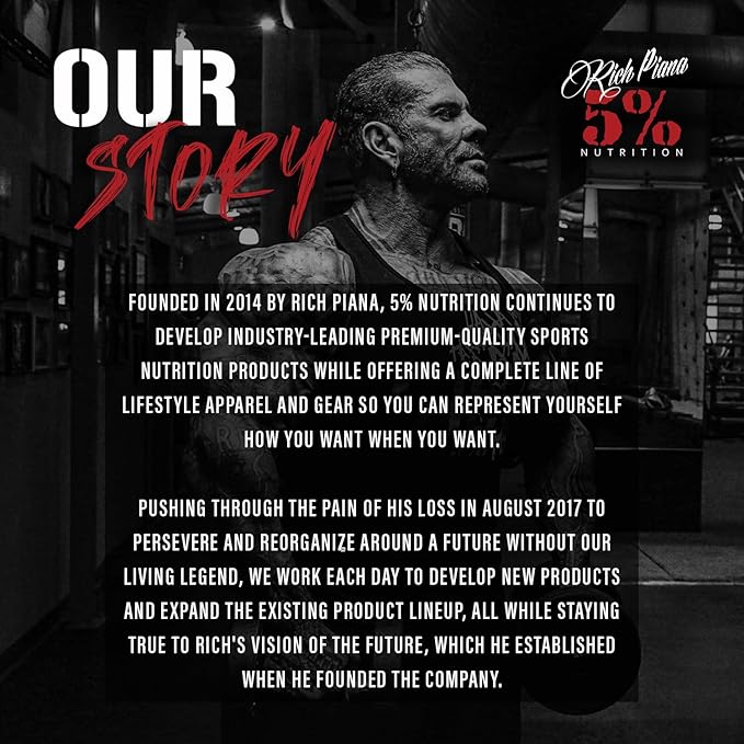 5% Nutrition Rich Piana AllDayYouMay BCAA Powder | Premium Intra & Post Workout Amino Acids, Hydration, Endurance, Muscle Recovery, Joint & Liver Support | 16.3 oz, 30 Servings (Southern Sweet Tea)