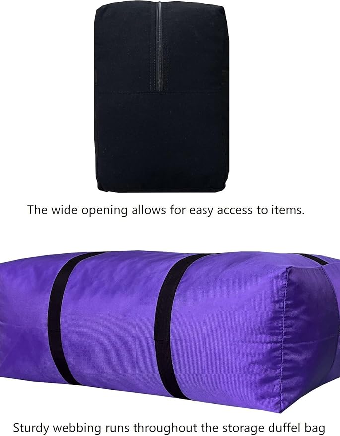 Extra Large Duffle Bag for Travel, Big Foldable Storage Bag - Blue