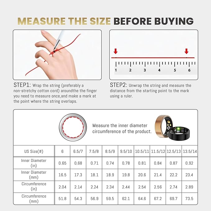 Smart Ring For Women Men, Health Tracker with Heart Rate, Blood Oxygen, Blood Pressure, Sleep Monitor, Step Counting, IP68 Waterproof Fitness ring, No App Fees for iPhone & Android (Lavender Pink, 8#)