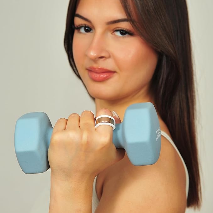 Rinfit Smart Ring Protector - Silicone Ring Enhancer for Active Lifestyle and Gym - StyleFit U.S. Design Patent - White, Size 13